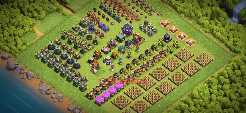 Town Hall 15 Base -progress base – Layout id: 8wf1v base layout