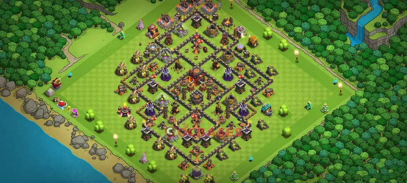 Town Hall 10 Base -hybrid – Layout id: wmd1k base layout