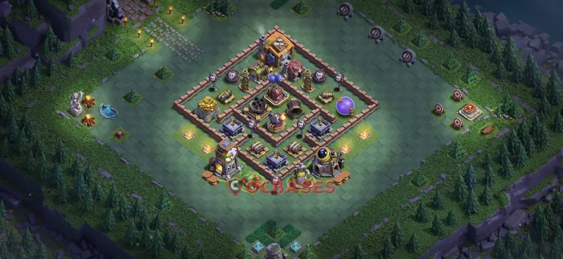 Builder Hall 7 Base -trophy – Layout id: 1elr6 base layout, image 2