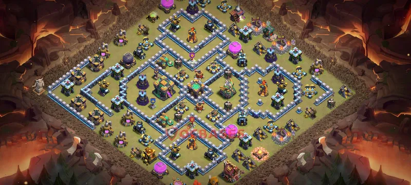 Town Hall 14 Base -war – Layout id: bi1z3 base layout