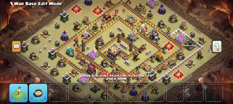 Town Hall 11 Base -war – Layout id: f5bg9 base layout