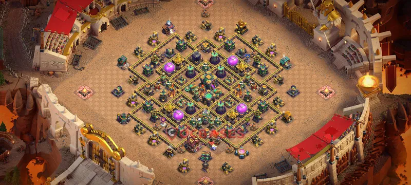 Town Hall 14 Base -hybrid – Layout id: otzdz base layout