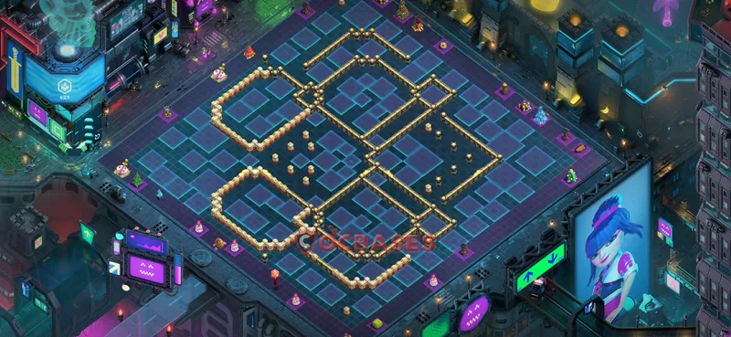 Town Hall 17 Base -hybrid – Layout id: wv343 base layout, image 2