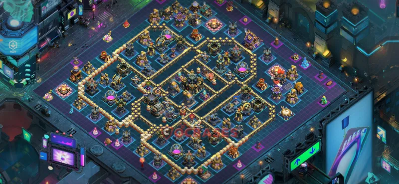 Town Hall 17 Base -hybrid – Layout id: 4rhmm base layout, image 2