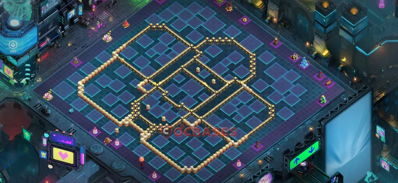 Town Hall 17 Base -hybrid – Layout id: 4rhmm base layout, image 1