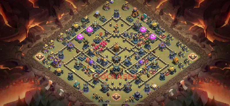 Town Hall 17 Base -trophy – Layout id: 2fi8m base layout