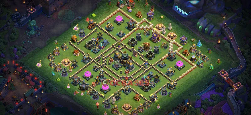 Town Hall 17 Base -hybrid – Layout id: xrh95 base layout, image 2