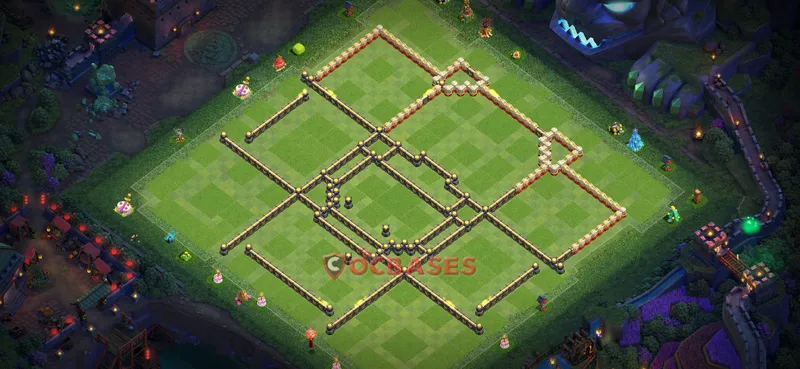 Town Hall 17 Base -hybrid – Layout id: xrh95 base layout, image 1