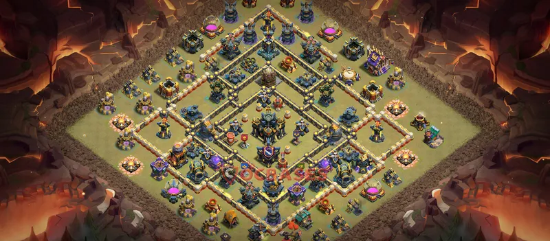 Town Hall 17 Base -war – Layout id: xmt03 base layout