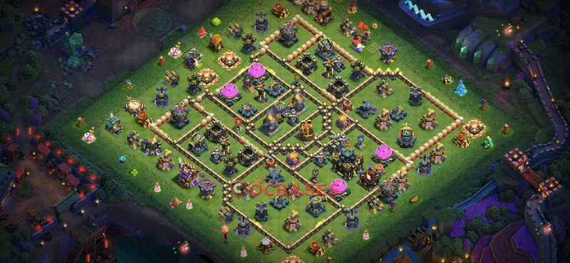 Town Hall 17 Base -hybrid – Layout id: xp7ku base layout, image 2
