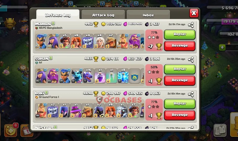 Town Hall 17 Base -hybrid – Layout id: xp7ku base layout, image 1