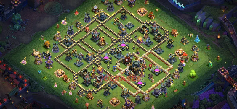 Town Hall 17 Base -hybrid – Layout id: y5n1y base layout