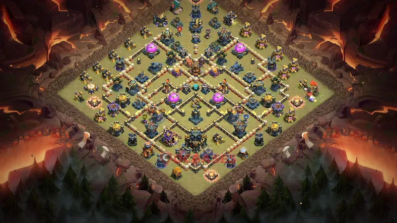 Town Hall 17 Base -war – Layout id: mik9v base layout