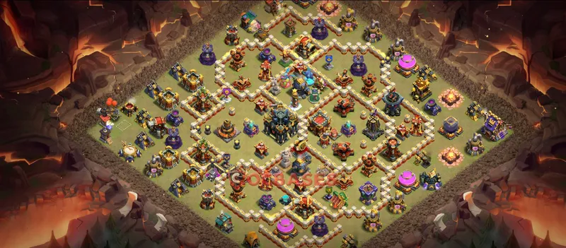 Town Hall 17 Base -war – Layout id: io60x base layout