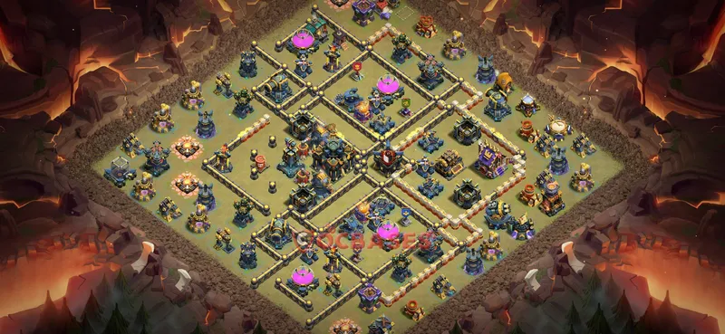 Town Hall 17 Base -war – Layout id: y1bsd base layout