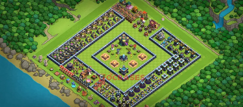 Town Hall 14 Base -progress base – Layout id: v2998 base layout