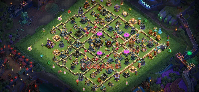 Town Hall 17 Base -hybrid – Layout id: ufy1z base layout