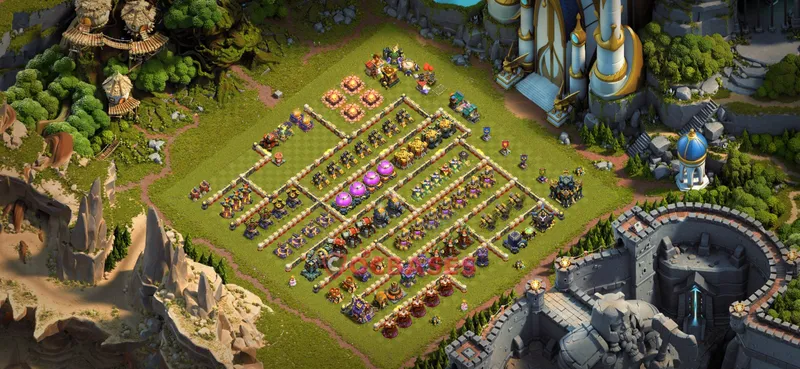 Town Hall 17 Base -progress base – Layout id: mxk3d base layout, image 2