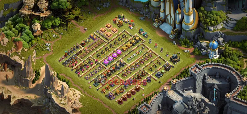 Town Hall 17 Base -progress base – Layout id: mxk3d base layout, image 1