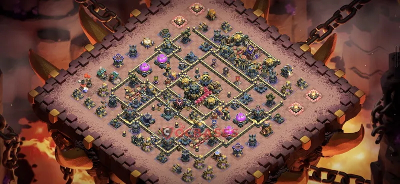 Town Hall 17 Base -hybrid – Layout id: vrgj6 base layout