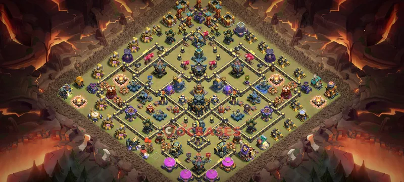 Town Hall 17 Base -war – Layout id: wqy3p base layout