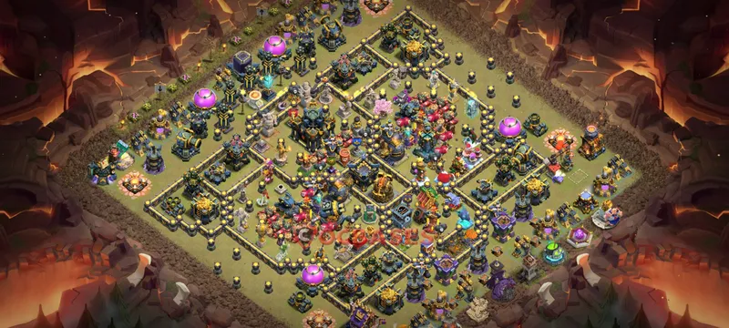 Town Hall 17 Base -hybrid – Layout id: k27ho base layout