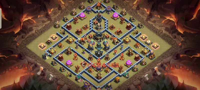 Town Hall 17 Base -war – Layout id: 3psep base layout