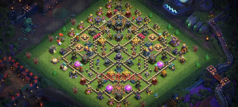Town Hall 17 Base -farming – Layout id: k658w base layout