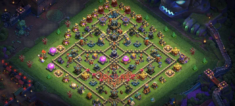 Town Hall 17 Base -trophy – Layout id: gdxhx base layout