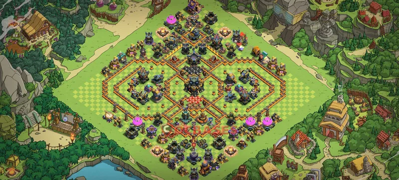 Town Hall 17 Base -war – Layout id: tmxif base layout