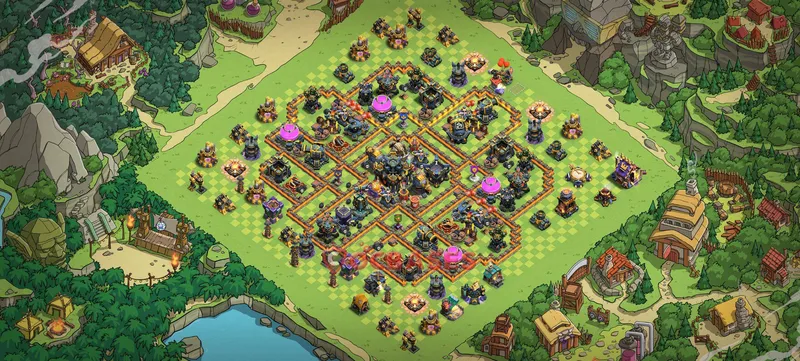 Town Hall 17 Base -war – Layout id: k6yr3 base layout