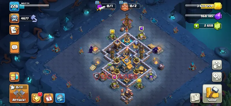 Builder Hall 10 Base -progress base – Layout id: ujwer base layout, image 2