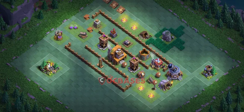 Builder Hall 4 Base -trophy – Layout id: 8zxgp base layout, image 1