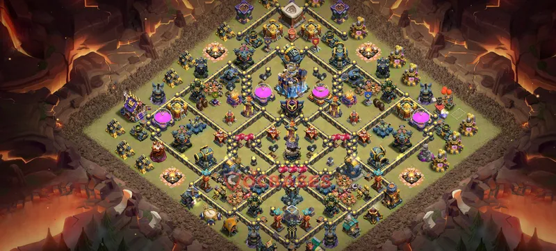 Town Hall 18 Base -farming – Layout id: 0vryg base layout