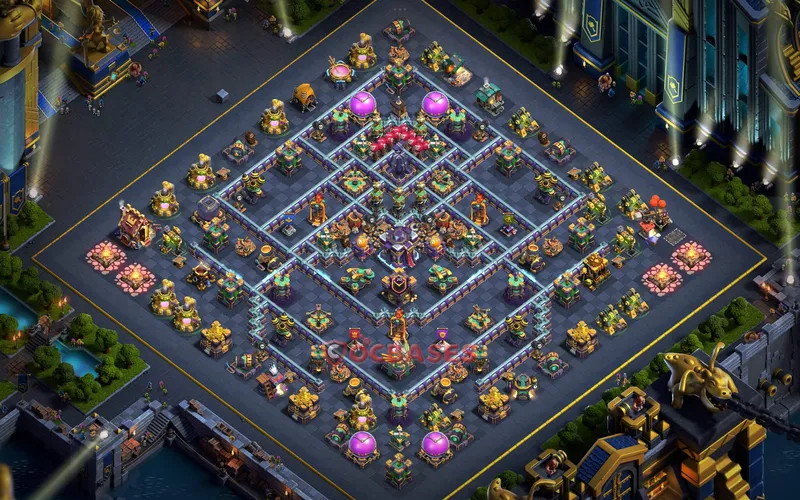 Town Hall 15 Base -war – Layout id: f2ng6 base layout