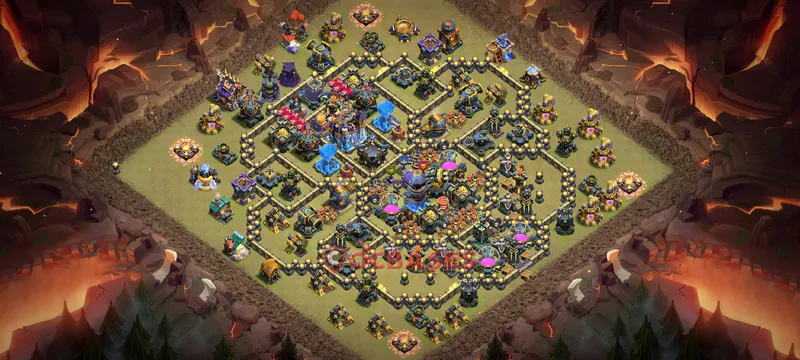Town Hall 18 Base -farming – Layout id: pxxhp base layout, image 1