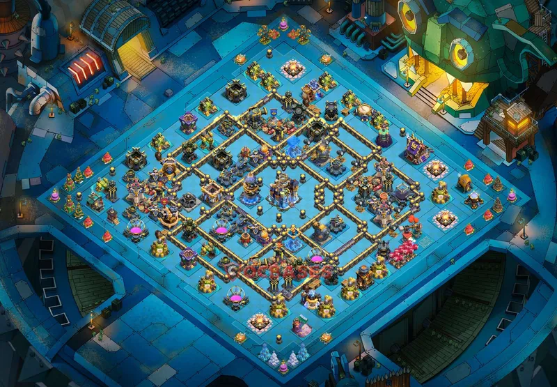 Town Hall 18 Base -trophy – Layout id: aizca base layout