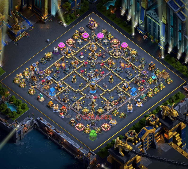 Town Hall 18 Base -trophy – Layout id: 105p3 base layout