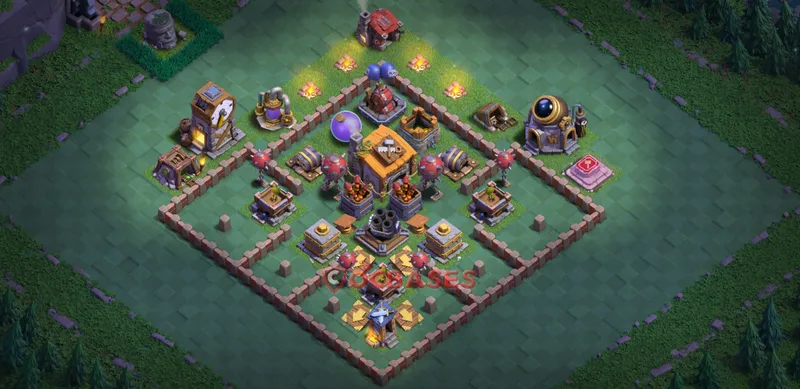 Builder Hall 6 Base -trophy – Layout id: tzlez base layout, image 1