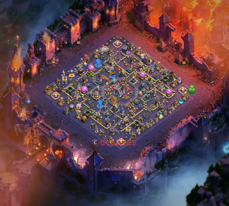 Town Hall 18 Base -trophy – Layout id: 7mn0e base layout