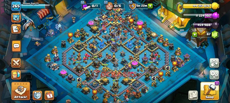 Town Hall 18 Base -war – Layout id: 7x4dm base layout