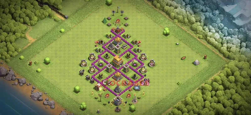 Town Hall 6 Base -farming – Layout id: e4sug base layout