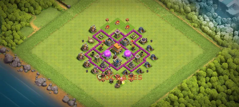 Town Hall 6 Base -farming – Layout id: phhye base layout