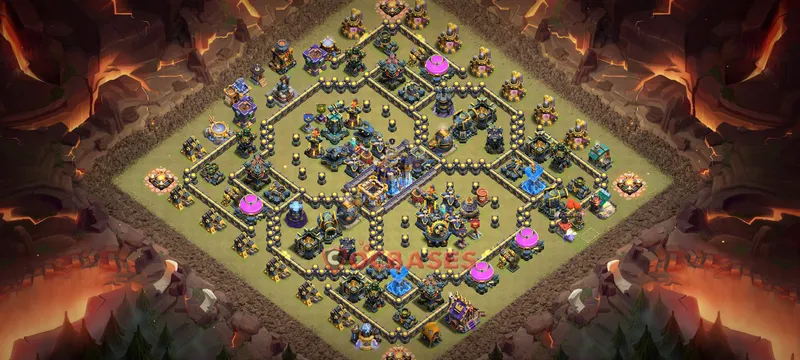 Town Hall 18 Base -farming – Layout id: k52od base layout, image 2