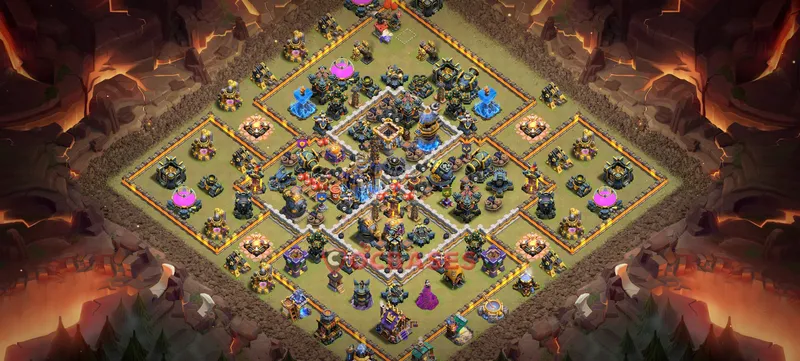 Town Hall 18 Base -war – Layout id: 280fk base layout, image 1