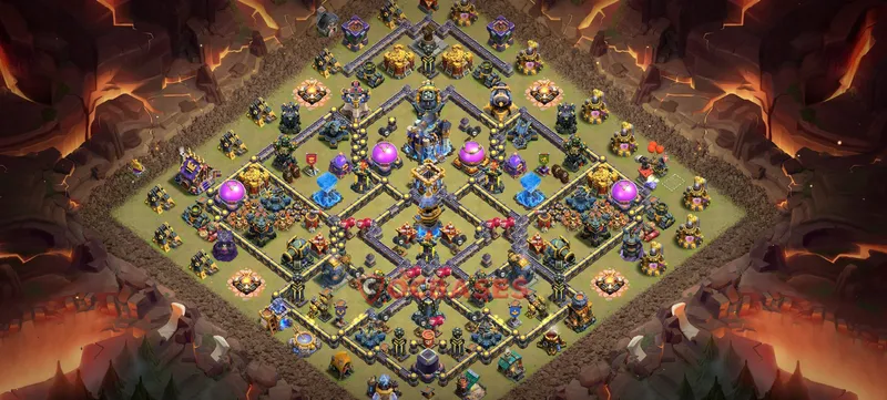 Town Hall 18 Base -trophy – Layout id: bcnrn base layout