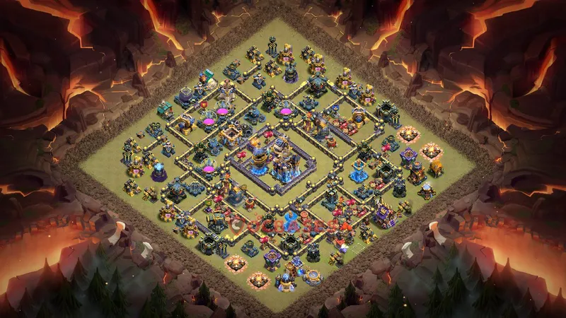 Town Hall 18 Base -war – Layout id: 9yyct base layout