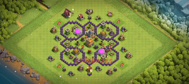 Town Hall 7 Base -farming – Layout id: 24rdi base layout