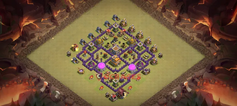 Town Hall 7 Base -war – Layout id: 1g74o base layout