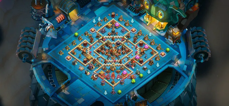 Town Hall 16 Base -hybrid – Layout id: 7e96k base layout